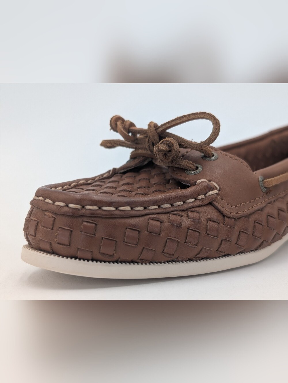 NEW Sperry Top-Slider Audrey Size 6.5M Women's Cognac Brown Leather Loafers - Picture 6 of 17